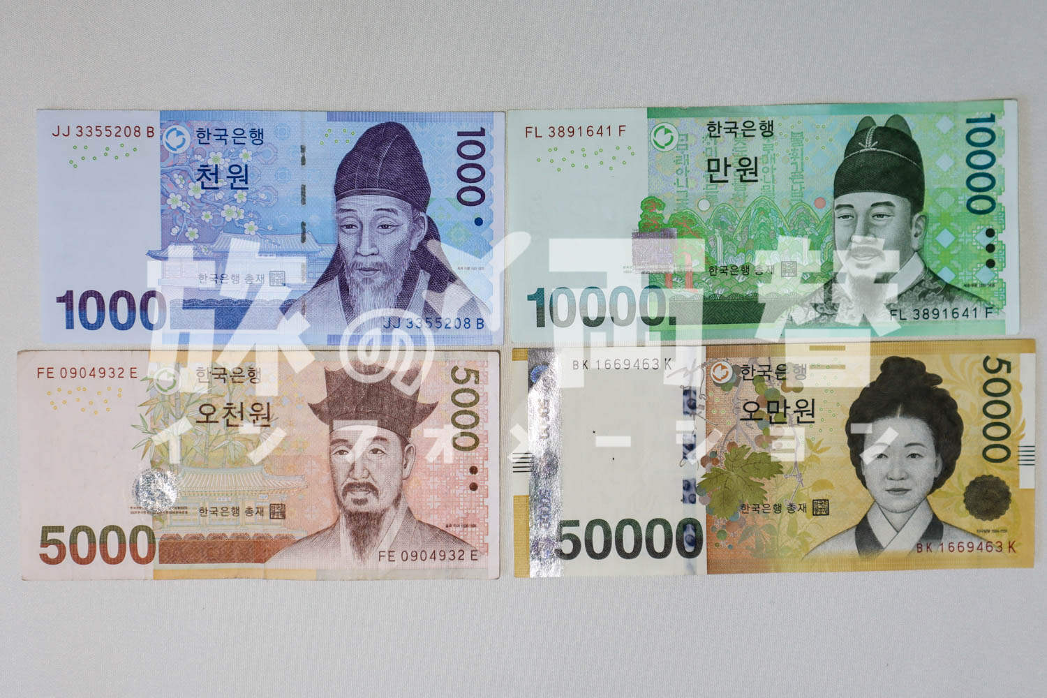 韓国ウォン紙幣 韓国、ウォン